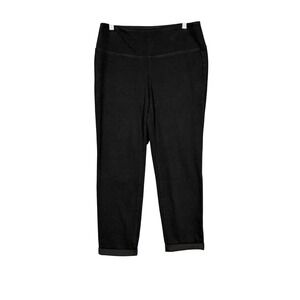 J Jill Pants Womens Medium Black Wearever Collection Slim Leg Pull On Cuffed Hem